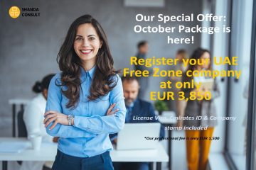 UAE Free Zone Company Formation Package with Visa only EUR 3,850