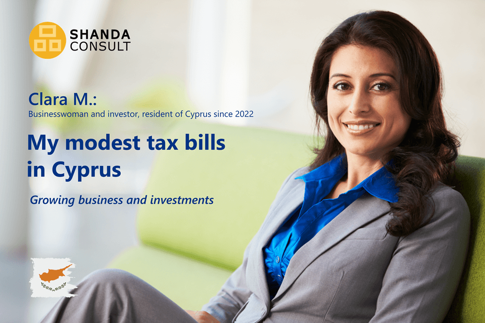 Modest tax bills in Cyprus: Clara M. about low taxes in Cyprus