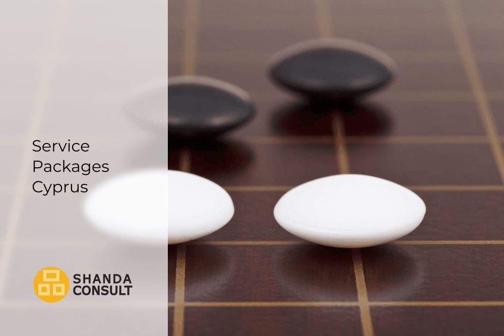 Balanced Go stones on a wooden grid representing transparent and secure service packages for international business in Cyprus.